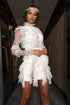 FRENCH LACE, FLOUNCE AND SEE THROUGH DRESS - Barrus London